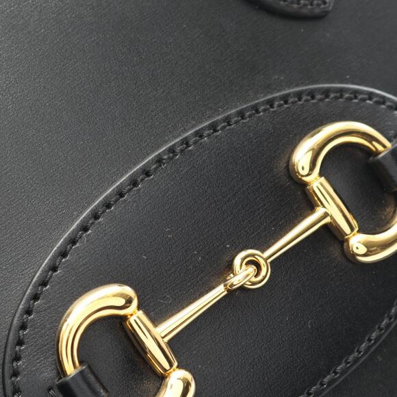 Gucci Horsebit 1955 Mini Top Handle Bag, Leather, Women's, Black, 640716 - Picture 5 of 6